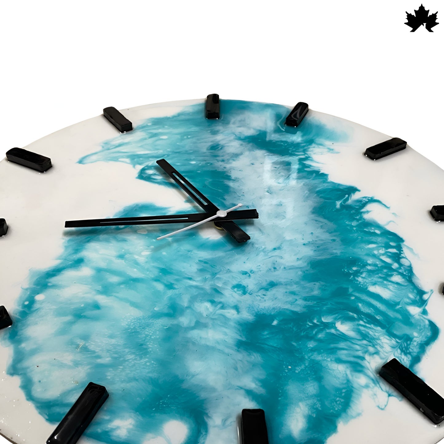 Aqua Wave Resin Art Clock | Stylish Wall Clock by Fankaarlok