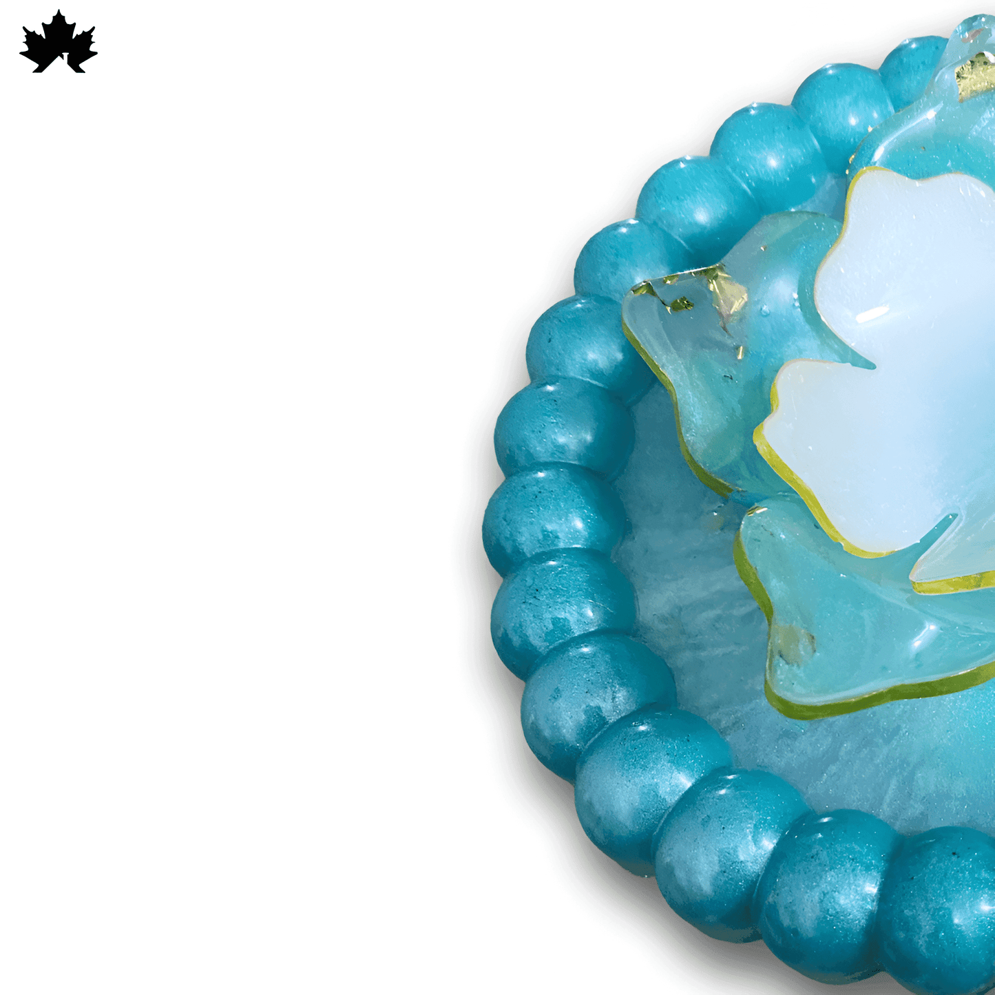 Diwali Decorative Diya Set with Brass Diya & Blue Floral Base | Fankaarlok - Fankaarlok