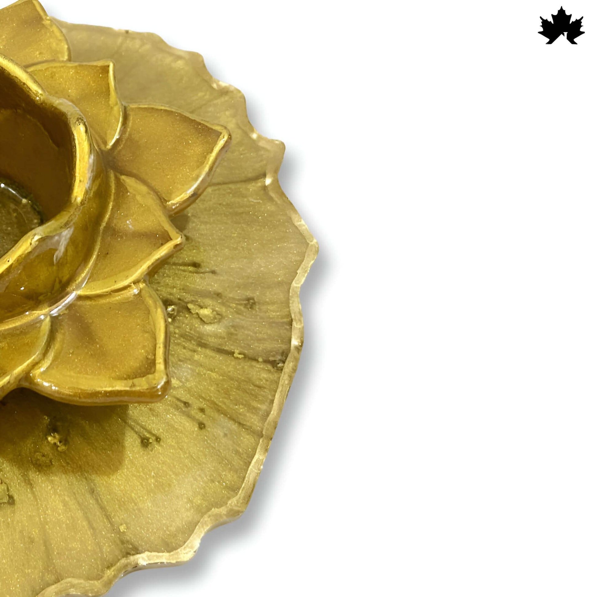 Golden Blossom Diya Holder - Elegant Jyot and Diya Holder for Aarti and Pooja Rituals - Fankaarlok