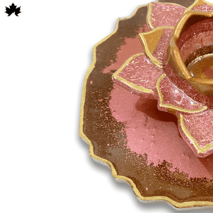 Brass Diya with Holder | Designer Floral Base for Pooja & Gifting - Fankaarlok