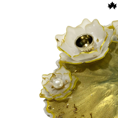 Golden Lotus Elegance – Best Pooja Thali for Gifting | Fankaarlok - Fankaarlok