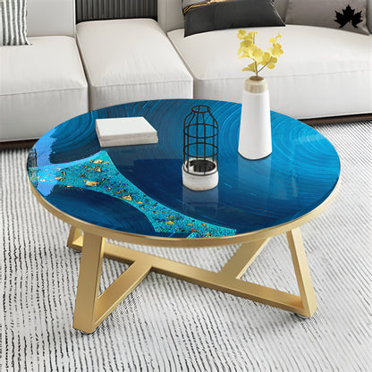 Azure Luxe – Luxury Round Center Table | Fankaarlok