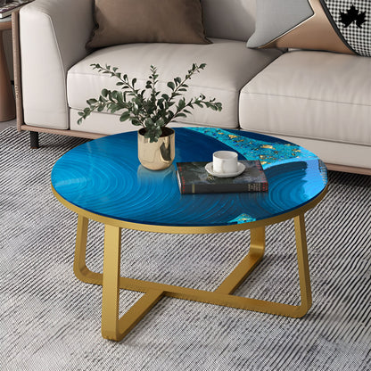 Azure Luxe – Luxury Round Center Table | Fankaarlok