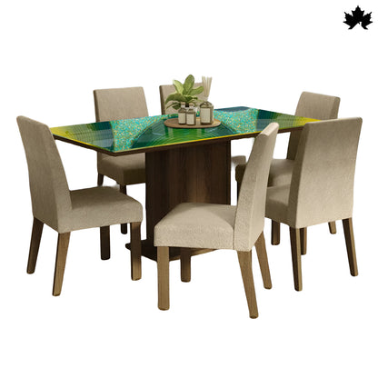 Modern Dining Table for Home – Epoxy & Wood Designer Table | Fankaarlok