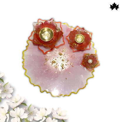 Blush Lotus Pooja Thali for Home Temple | Fankaarlok - Fankaarlok