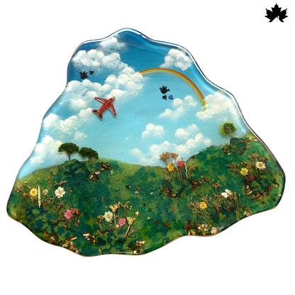 Sky Themed Coffee Table – Handcrafted Epoxy Cloud Art Table | Fankaarlok