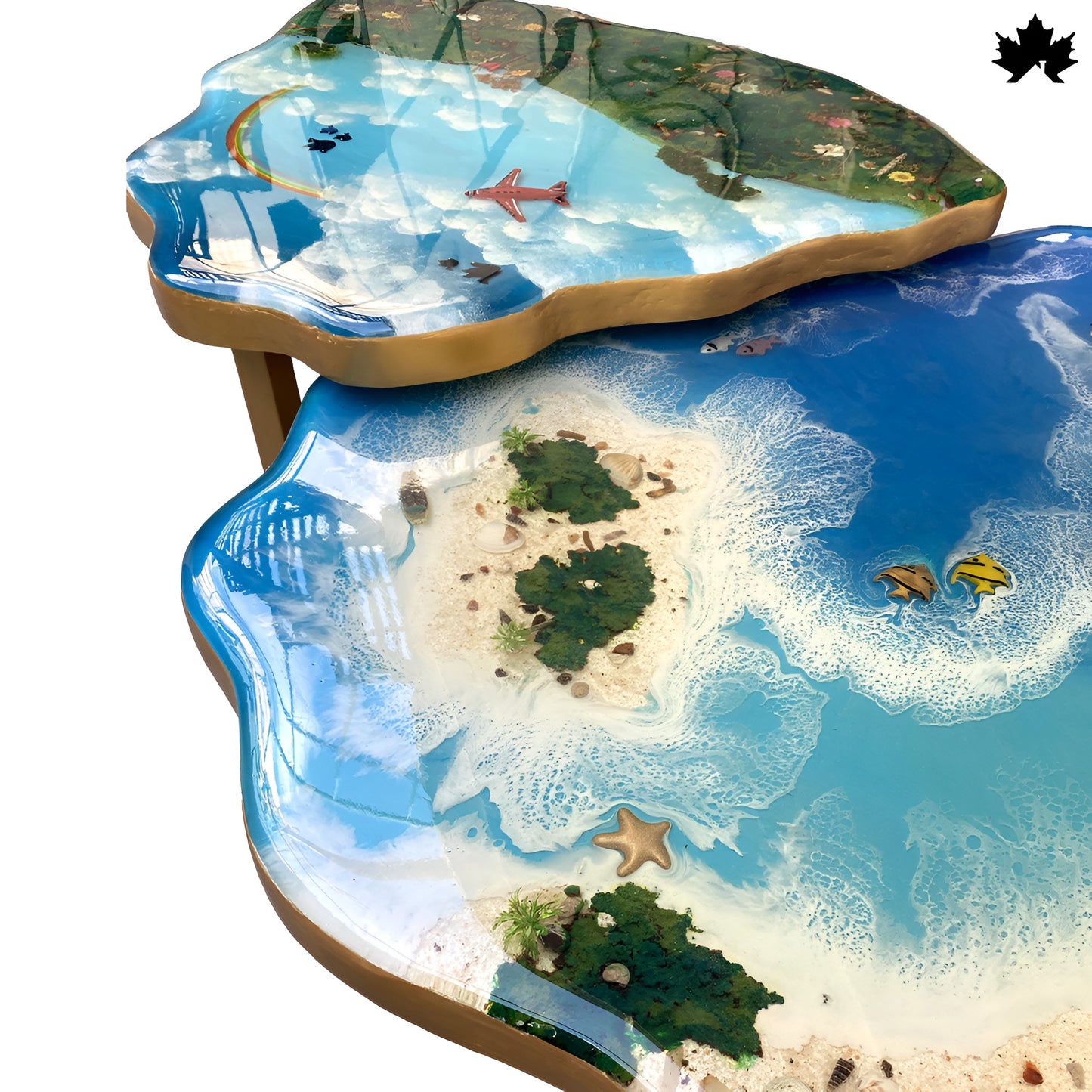 Unique Nesting Table Design – Beach Theme Coffee Table Set | Fankaarlok