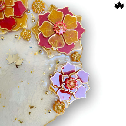 Floral Grace Designer Pooja Thali with Decorative Detailing | Fankaarlok - Fankaarlok