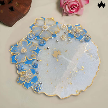 Blue Blossom Divine Pooja Thali – Buy Pooja Thali Online | Fankaarlok - Fankaarlok