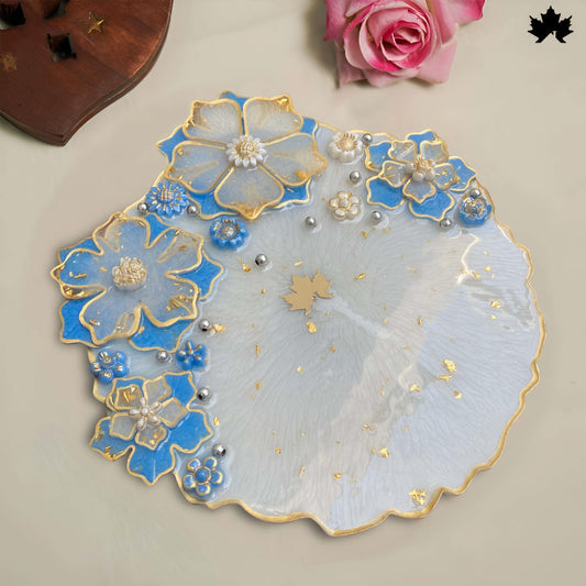 Blue Blossom Divine Pooja Thali – Buy Pooja Thali Online | Fankaarlok - Fankaarlok