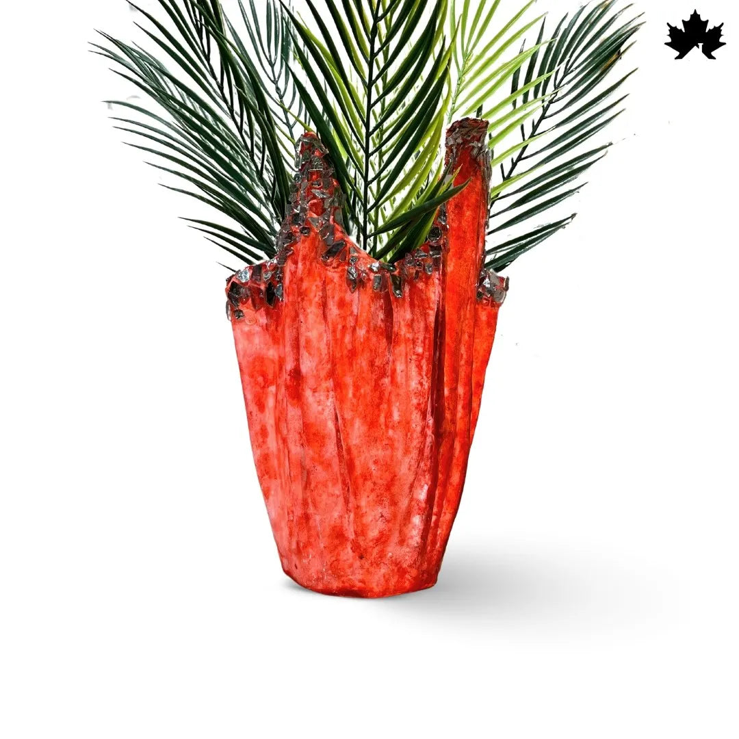 Crimson Flame Aura – Artistic Planter for Home Décor | Fankaarlok