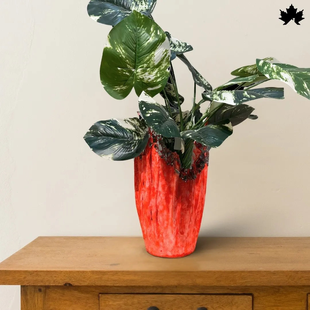 Crimson Flame Aura – Artistic Planter for Home Décor | Fankaarlok
