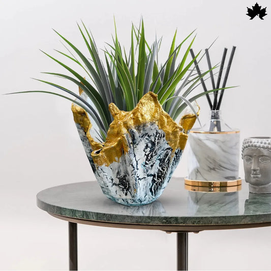 Aurora Marble Glow – Luxury Ceramic Planter Online | Fankaarlok