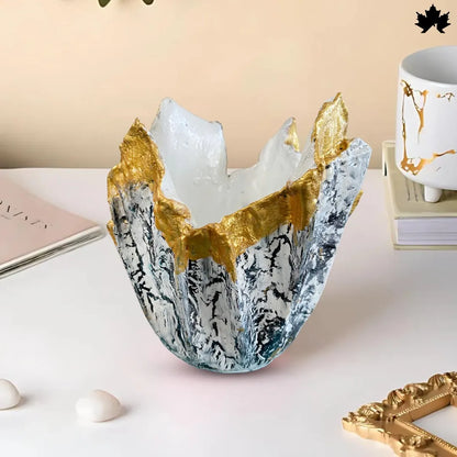 Aurora Marble Glow – Luxury Ceramic Planter Online | Fankaarlok