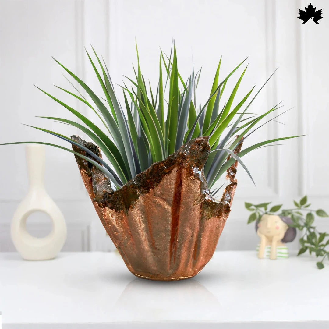 Copper Glow Elegance – Artistic Indoor Planter for Gifting | Fankaarlok