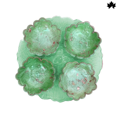 Luxury Dry Fruit Platter Set | Designer Platter with 4 Bowls - Fankaarlok