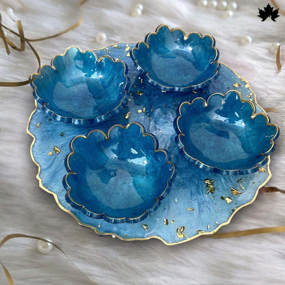 Festive Dry Fruit Gift Hamper India | Designer Dry Fruit Platter with Bowls - Fankaarlok