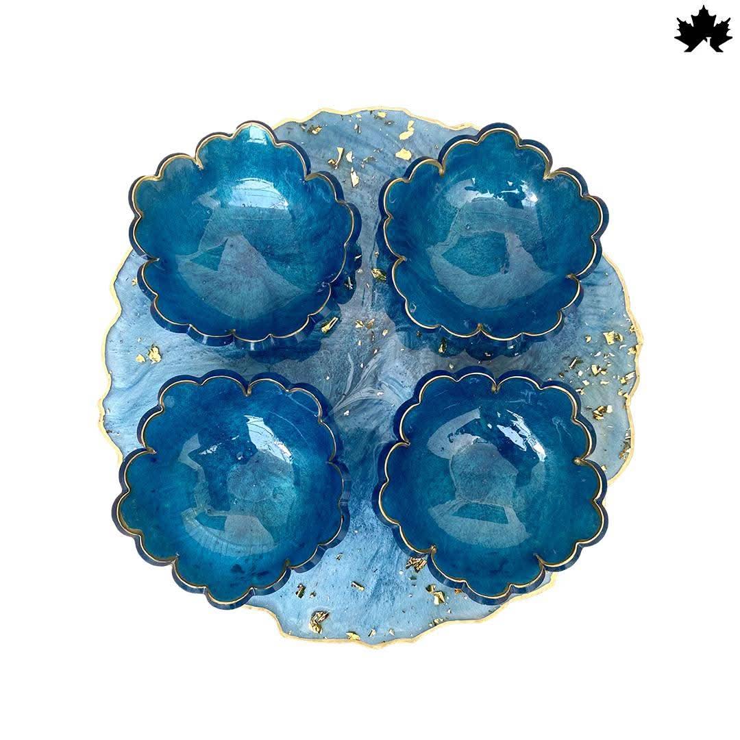 Festive Dry Fruit Gift Hamper India | Designer Dry Fruit Platter with Bowls - Fankaarlok