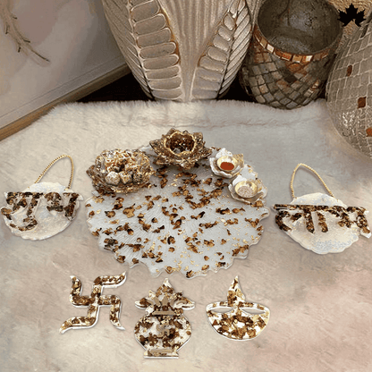 Shubh Labh Pooja Gift Hamper | Complete Diwali Pooja Thali Set with Decorative Essentials - Fankaarlok