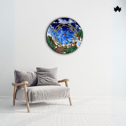 Ocean Wave Resin Art Collection | Round Designer Wall Clock by Fankaarlok