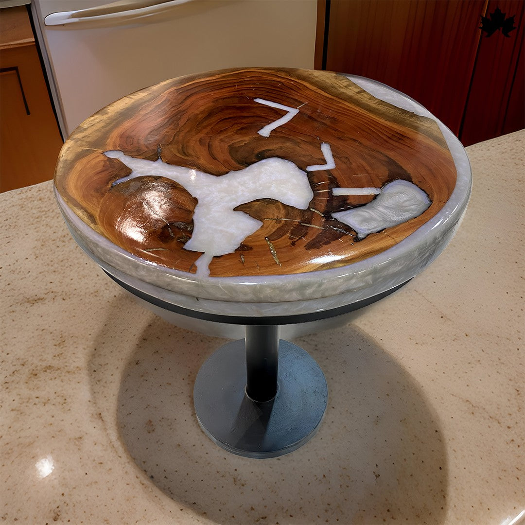 Elysian – Luxury Wood Coffee Table with Resin Inlay | Fankaarlok