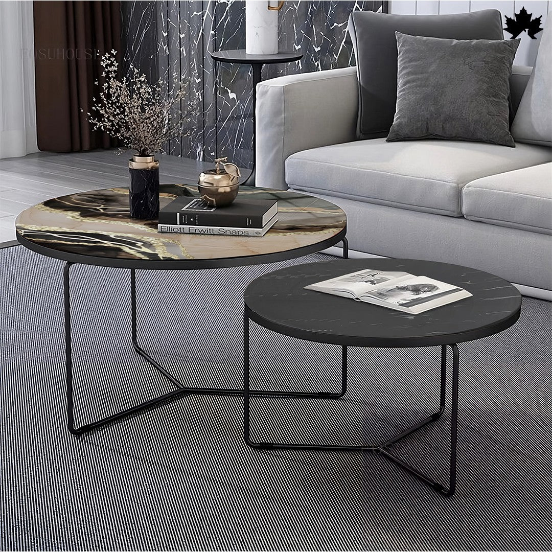 Nested Tables for Living Room – Modern Luxury Epoxy & Metal Set | Fankaarlok