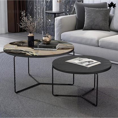 Nested Tables for Living Room – Modern Luxury Epoxy & Metal Set | Fankaarlok