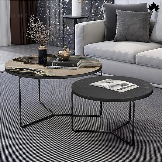 Nested Tables for Living Room – Modern Luxury Epoxy & Metal Set | Fankaarlok