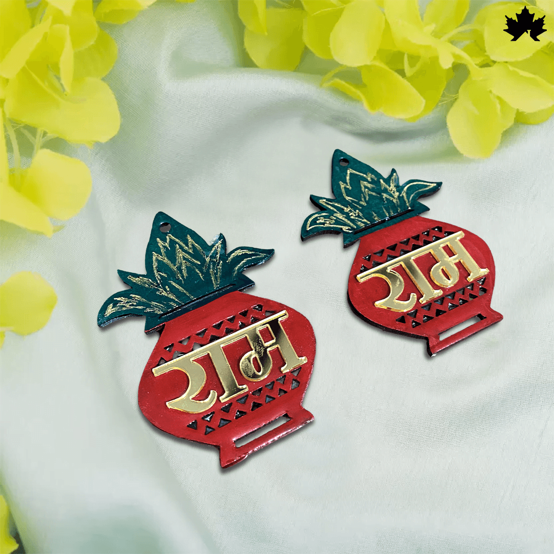 RAM-RAM Decorative Pair - Elegant 3-Inch Spiritual Decor for Home &amp; Pooja Room - Fankaarlok