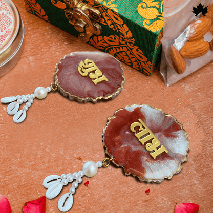 Handmade Shubh Labh Door Hanging with Pearls & Cowrie Shells | Fankaarlok - Fankaarlok