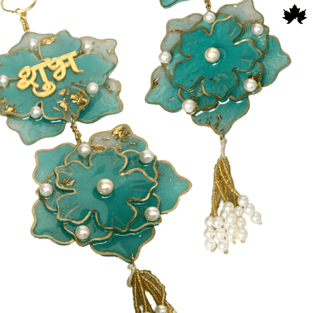 Handmade Shubh Labh for Main Door with Golden & Pearl Detailing | Fankaarlok - Fankaarlok