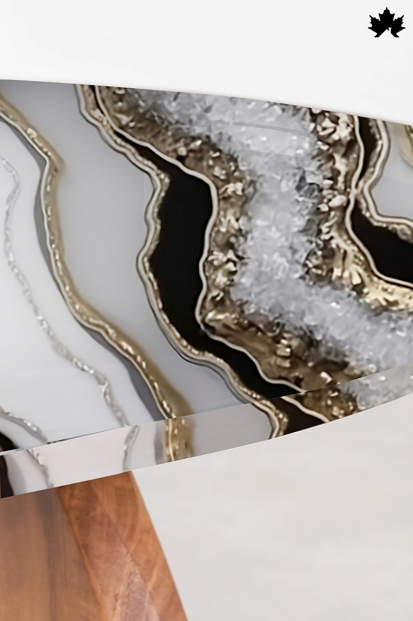 Resin Wood Dining Table – Luxury Geode-Inspired Epoxy Dining Table | Fankaarlok