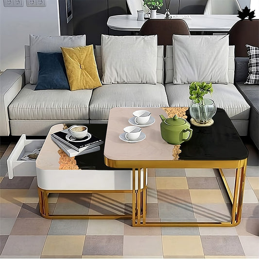 Space Saving Nesting Tables – Modern Luxury Epoxy Top Set | Fankaarlok