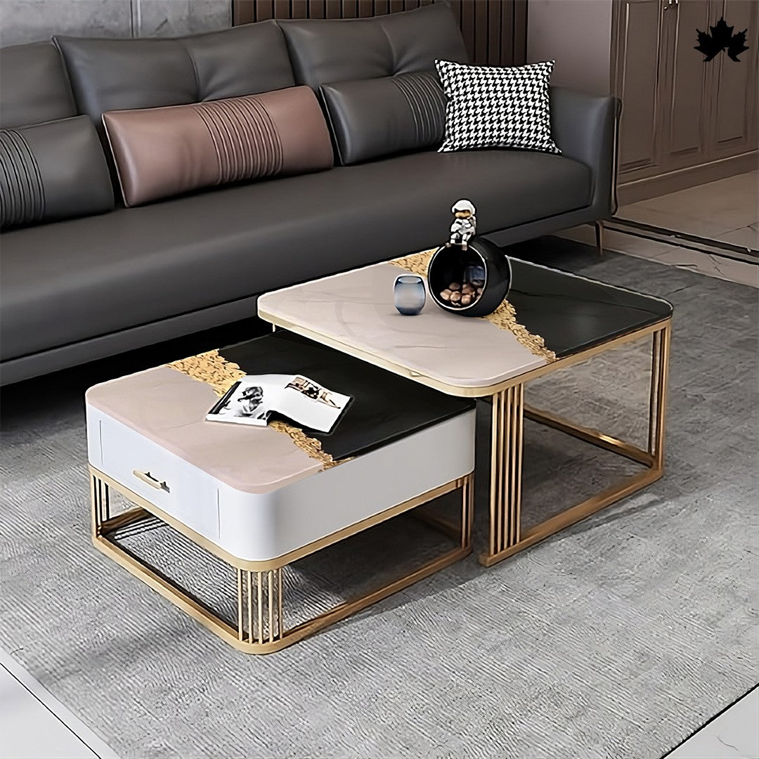 Space Saving Nesting Tables – Modern Luxury Epoxy Top Set | Fankaarlok