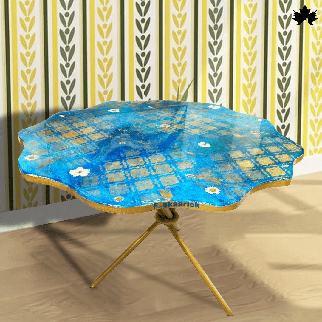 Royal Bloom – Resin Coffee Table India | Fankaarlok