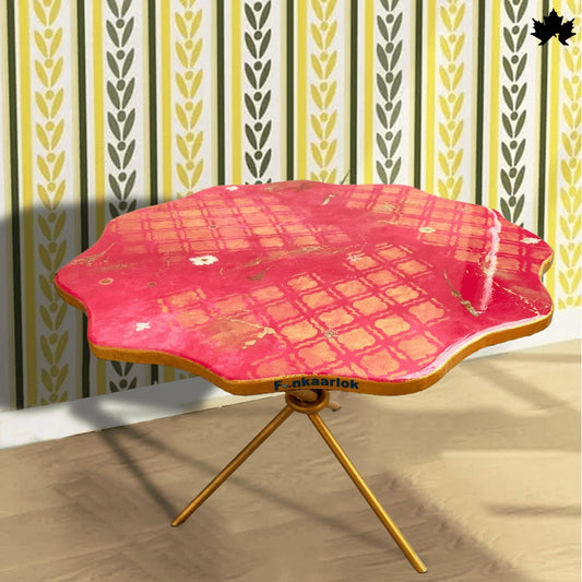 Crimson Elegance – Handcrafted Resin Coffee Table | Fankaarlok