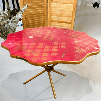 Crimson Elegance – Handcrafted Resin Coffee Table | Fankaarlok