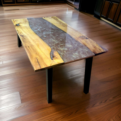 Solid Wood Dining Table – Epoxy River Dining Table | Fankaarlok