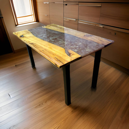 Solid Wood Dining Table – Epoxy River Dining Table | Fankaarlok