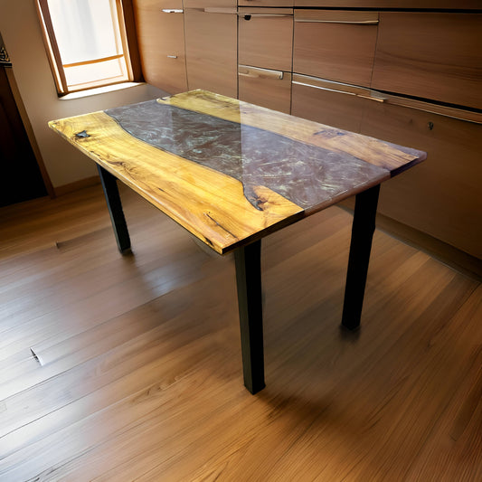 Solid Wood Dining Table – Epoxy River Dining Table | Fankaarlok