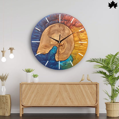 Premium Resin Wood Wall Clock | Premium Wall Clocks Near Me by Fankaarlok