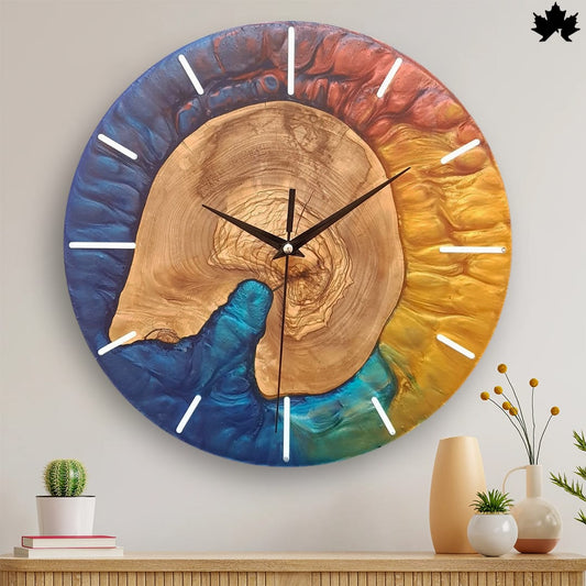 Premium Resin Wood Wall Clock | Premium Wall Clocks Near Me by Fankaarlok