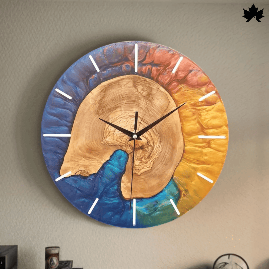 Premium Resin Wood Wall Clock | Premium Wall Clocks Near Me by Fankaarlok