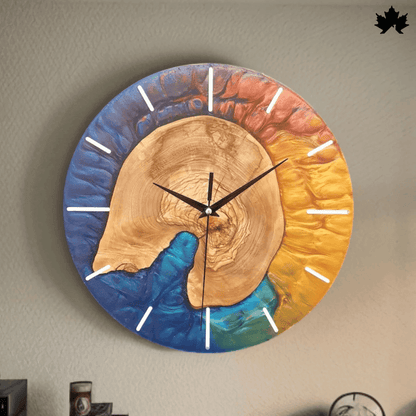 Premium Resin Wood Wall Clock | Premium Wall Clocks Near Me by Fankaarlok