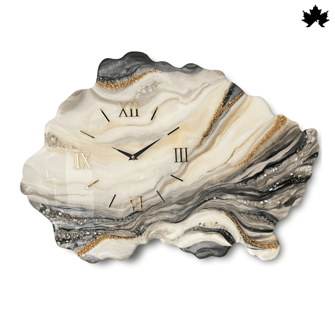 Luxurious Resin & Crystal Design | Geode Wall Clock by Fankaarlok