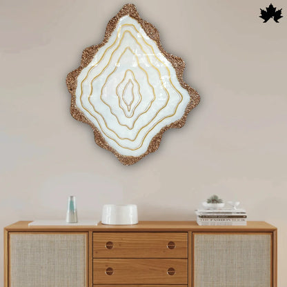 Pearl Geo Crest – Resin Wall Decoration for Office | Fankaarlok