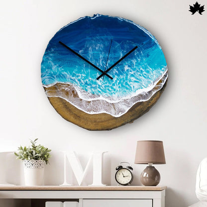 Ocean Wave Resin Art Collection | Stylish Wall Clock Design by Fankaarlok