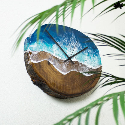 Ocean Wave Resin Art Collection | Stylish Wall Clock Design by Fankaarlok