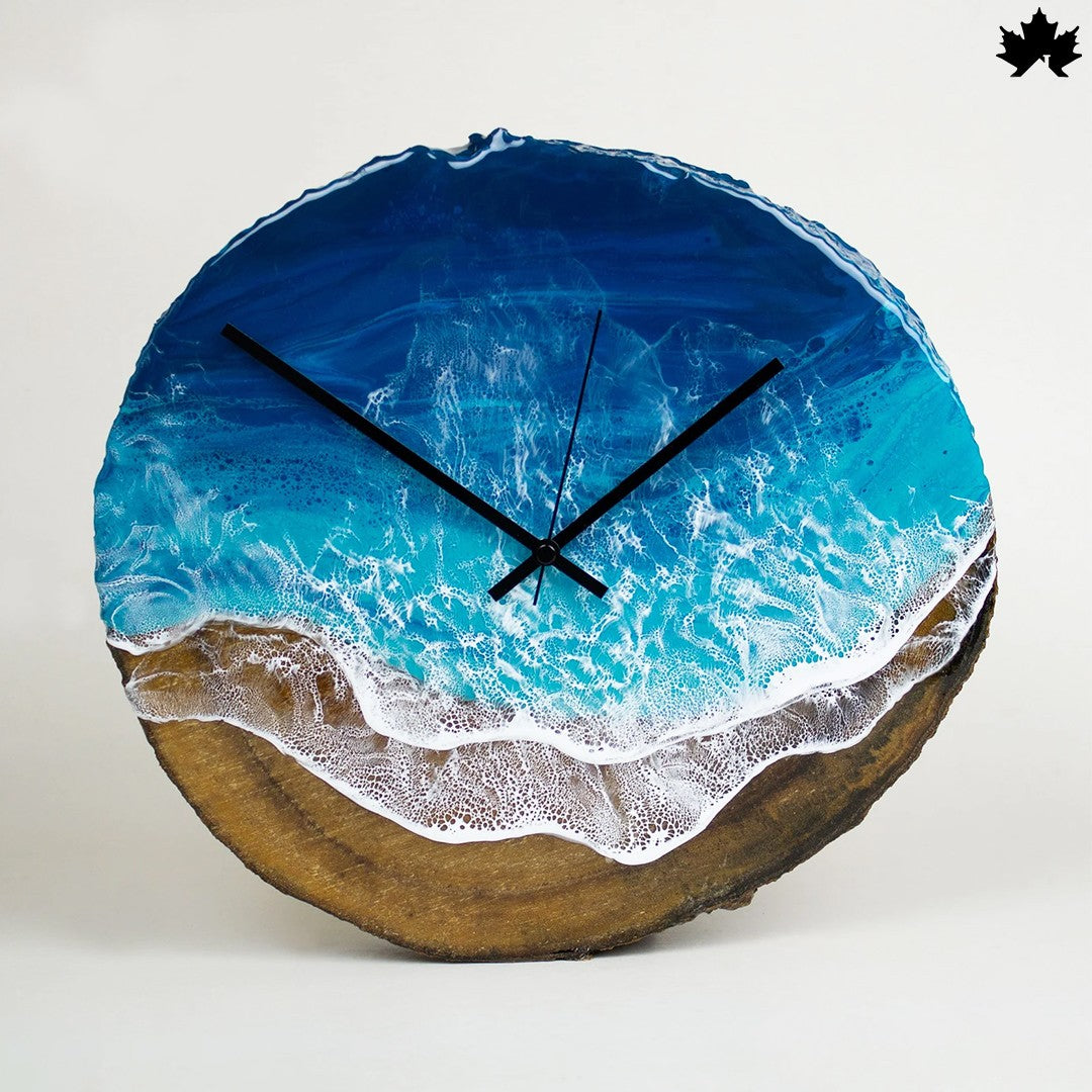 Ocean Wave Resin Art Collection | Stylish Wall Clock Design by Fankaarlok