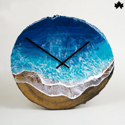 Ocean Wave Resin Art Collection | Stylish Wall Clock Design by Fankaarlok